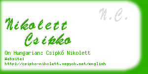 nikolett csipko business card