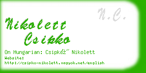 nikolett csipko business card
